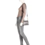 Женская сумка через плечо Guess Uptown Chic Mini Xbody Flap серебристая (HWMG7301780-PEW): Фактура Матовая, Зернистая
