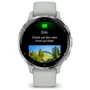 Смарт-часы Garmin Venu 3S Silver Stainless Steel Bezel with Sage Grey Case and Silicone Band (010-02785-01): Материал корпуса Армированный волокном полимер / Нержавеющая сталь (Безель)