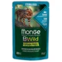Вологий корм беззерновий Monge BWild Grain Free Wet Tuna з Shrimp Sterilized Adult Cat тунець з креветками та овочами 85 г (70012799)