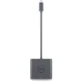 Адаптер Dell Adapter USB-C to 2хUSB+USB-C with Power Deliver Black (470-AEGX): Интерфейс подключения USB-C