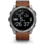 Смарт-часы Garmin Fenix 8 AMOLED 51mm Sapphire Carbon Grey DLC with Chestnut Leather Band (010-02905-40): Материал ремешка Кожа