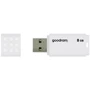 USB-флешка GOODRAM 8GB UME2 USB 2.0 White (UME2-0080W0R11): Обсяг пам'яті 8 GB