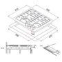 Варочная поверхность газовая Perfelli HGM 61423 I: Расположение панели Спереди справа