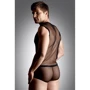 Мужской комплект белья SoftLine - Net set, shirt and thong, XL (black)