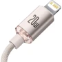 Кабель Baseus Cable USB-C to Lightning Crystal Shine Series 20W 1.2m Pink (CAJY001304) фото 3