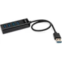 Адаптер Vinga Adapter USB to 4xUSB3.0 Black (VHA3A4): Колір черный