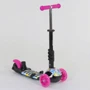 Самокат 5в1 Best Scooter, PU колеса, підсвічування коліс, Абстракція Pink / Black (74069): Конструкція рами цільна