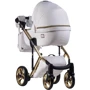 Коляска 2 в 1 Adamex Lucianо Polar (Gold) шкіра 100% Q107 білий (золота рама) (622620): Кількість блоків 1