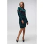 Платье FLFashion Махаон ТПМ 2812 50-52 зеленое повседневное до середины бедра