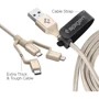Кабель Spigen USB Cable to Lightning/microUSB/USB-C Essential C10i3 1.5m Gold (000CB23018) фото 4