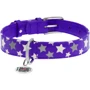 Нашийник Collar Glamour з візерунком Зірочка Світиться з QR паспортом 38-49 см 25 мм фіолетовий (4823089301396): Колір фіолетовий