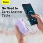 Зовнішній акумулятор Baseus Power Bank 20000mAh з USB-C Cable Q Pow Display 22.5W Purple (PPQD-I05) фото 10