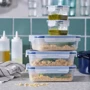 Ємність для зберігання IKEA 365+ з кришкою 180 мл 3 шт (80444946): Форма квадратная