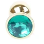 Анальная пробка с кристаллом BOSS of TOYS Boss Series - Jewellery Gold PLUG Green S, BS6400024