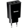 Зарядний пристрій Baseus USB Wall Charger Speed Mini 2xUSB 2.1A 10.5W Black (CCFS-R01)