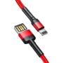 Кабель Baseus USB Cable to Lightning Cafule Special Edition 2.4A 1m Red (CALKLF-G09): Длина 1 м
