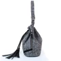 Женская сумка бакет-бэг Laskara серая (LK10194-black): Материал Искусственная кожа