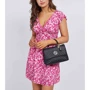 Жіноча сумка-сетчел Guess Blakely Top Handle Flap чорна (HWVG7663180-BLA): Тип ручки Коротка ручка, Плечовий ремінь, Зі знімним ременем
