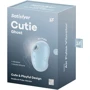 Вакуумный клиторальный стимулятор с вибрацией Satisfyer Cutie Ghost Blue