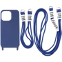 Чехол для iPhone TPU Case two straps California Midnight Blue for iPhone 13