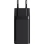 Зарядний пристрій Baseus Wall Charger GaN2 2xUSB-C+USB 65W Black with USB-C Cable (CCGAN2P-B01): Сила струму 2.4А и более