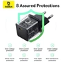 Зарядное устройство Baseus USB-C Wall Charger Palm 1C 20W with USB-C Cable Black (P10111602113-01) фото 8
