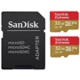 Карта пам'яті SanDisk 32GB microSDHC Class 10 UHS-I U3 V30 A1 Extreme 2 Pack + adapter (SDSQXAF-032G-GN6AT)