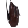 Мужская сумка-слинг Borsa Leather коричневая (K1318-brown): Фактура Зернистая, Матовая