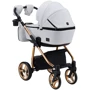 Коляска 2 в 1 Adamex Barcelona Polar (Pink Gold) кожа 100% BR321 (624627): Возможность установки люльки есть