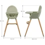 Стульчик для кормления 2 в 1 Kinderkraft Fini 2 Green (KHFINI02GRE0000): Наклон спинки нет