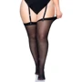 Прозрачные чулки с задним швом Leg Avenue + PLUS SI Black
