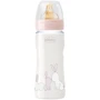 Бутылочка для кормления пластиковая Chicco Original Touch с латексной соской 4м+ 330 мл Розовая (27634.10): Материал пластик