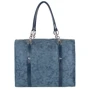 Женская сумка тоут Laskara синяя (LK10190-blue-duo): Фактура Матовая, Гладкая