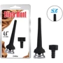 Трубка для анального душу Chisa Black Mont Tapered Silicone Enema Attachment 4.4"