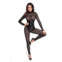 Комбинезон Noir Handmade F299 Enigma lace catsuit with underbust bodice Black, M