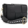 Женская сумка через плечо Borsa Leather черная (K12118bl-black)