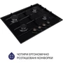Варочная поверхность Minola MGM 61404 BL: Расположение панели спереди