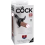 Страпон с двойным фаллоимитатором Pipdream Harness 7 Two Cocks One Hole, 17,8х4,5 см