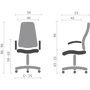 Кресло детское АКЛАС Тесоро TILT Серый H-32 Grey (143986): Min высота сиденья, см 43