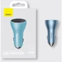 Зарядное устройство Baseus Car Charger USB+2хUSB-C Golden Contactor Pro 65W Blue (CGJP010003) фото 13