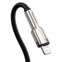Кабель Baseus Cable USB-C to Lightning Cafule Metal PD 20W 2m Black (CATLJK-B01) фото 4