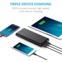 Внешний аккумулятор ANKER Power Bank PowerCore 26800mAh Black (A1277H11): Количество USB 3