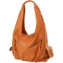 Женская сумка хобо Laskara коричневая (LK-10239-cognac)
