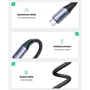 Кабель Ugreen USB-C to USB-C 100W 5A Gen2 10Gbps 1m Black (80150) фото 5