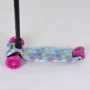 Самокат дитячий пластмасовий з алюмінієвою трубкою керма + 4 колеса Pink/Blue (78786): Максимальне допустиме навантаження, кг 35