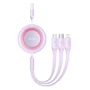 Кабель Baseus USB Cable to Micro USB/Lightning/Type-C Bright Mirror 2 Series 3.5A 1.1m Purple (CAMJ010005)