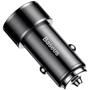 Зарядное устройство Baseus USB Car Charger Small Screw USB 3.0+USB-C 36W Black (CAXLD-A01): Тип автомобильное
