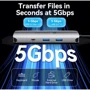 Адаптер Vention Adapter USB-C to RJ45+2xUSB3.0+SD/TF+USB-C+HDMI+3.5mm+PD 100W (TQMHB) фото 4