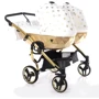 Универсальная коляска для двойни 2 в 1 Junama Glow Duo 02, белый с золотым (J-G-DUO-02): Материал колес полиуретан