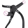 Двойной страпон Fetish Tentation Strap-On with Double Dildo Black